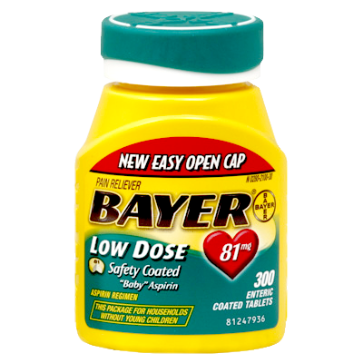 Bayer Low Dose 81 mg Aspirin Regimen - 400 Tablets